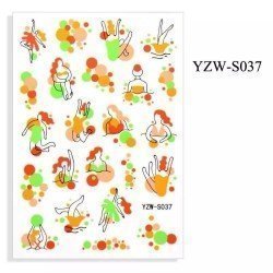 Pegatinas de calidad para uñas - Modelo 037