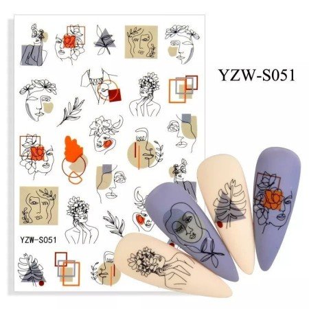 Pegatinas para uñas - Modelo 051