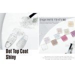 Dot Top Coat Shiny con efecto de piedras y brillo