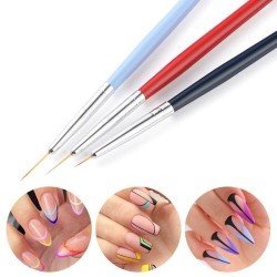 Set de 3 pinceles para Nail Art French Lines
