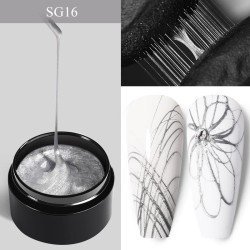SPIDER GEL PLATA - Gel para decoración de uñas