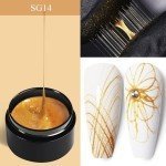 SPIDER GEL - ORO para Decoración de Uñas