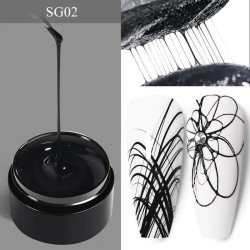 SPIDER GEL - Negro para decoración de uñas creativa
