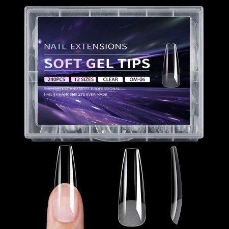 SOF GEL NAIL TIPS 240pcs para uñas flexibles
