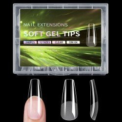 SOF GEL NAIL TIPS 240pcs para reconstrucción de uñas