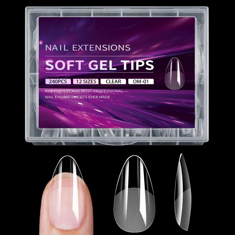 SOF GEL NAIL TIPS para reconstrucción de uñas 240 piezas