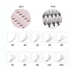 Extensiones de Pestañas 3D 0.07 D-MIX Extensiones de Pestañas 3D 0.07 D-MIX