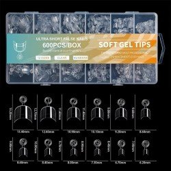 SOF GEL NAIL TIPS 600pcs - Reconstrucción de Uñas