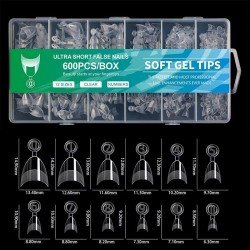 SOF GEL NAIL TIPS 600pcs - Reconstrucción de Uñas