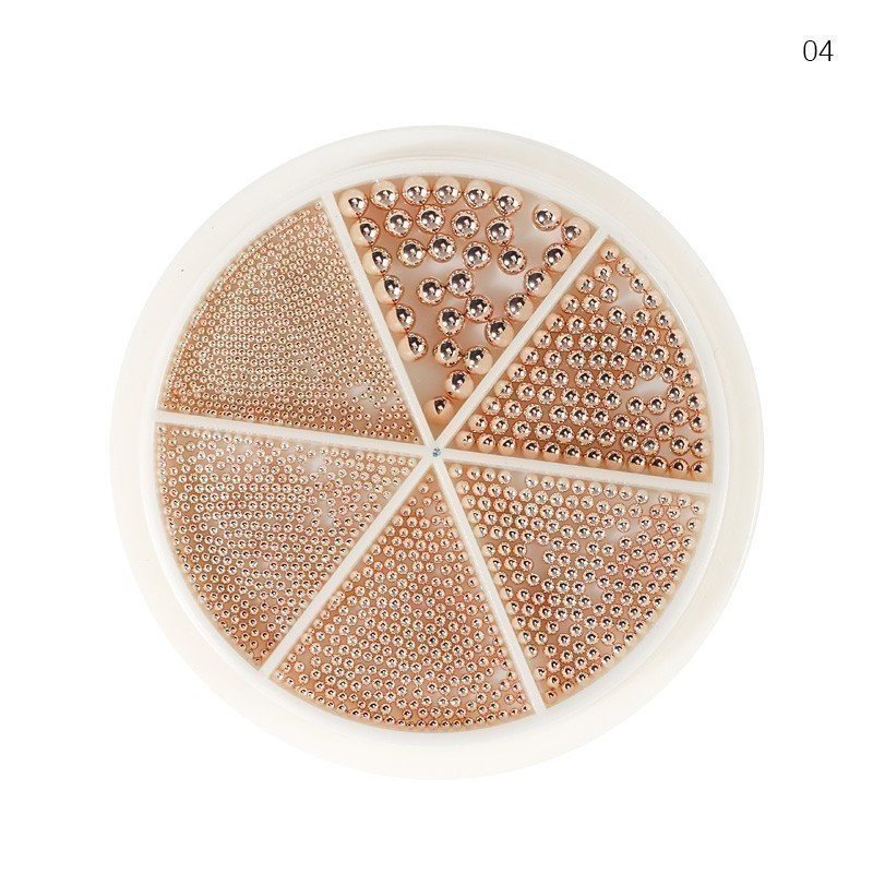Decoración de uñas con perlas metálicas coloridas Nº 4
