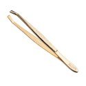 Pinza de depilar dorada, longitud 8 cm