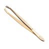 Pinza de depilar dorada, longitud 8 cm