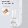 Chrome Base Gel 15ml Blanca para un acabado cromado
