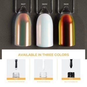 Chrome Base Gel 15ml Negra para un acabado perfecto