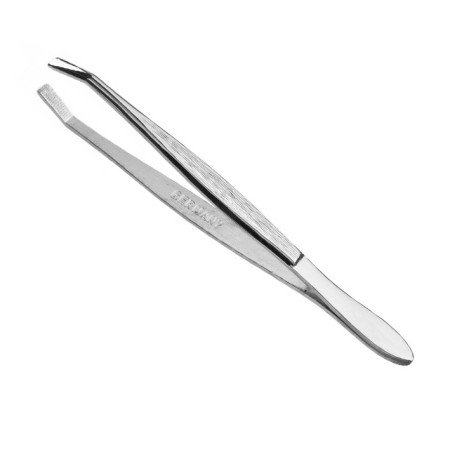 Pinza de depilar profesional dorada de 9 cm