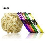 Cintillas adhesivas para uñas de 3 mm en varios colores.
