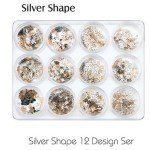Incrustaciones Metálicas en Plata para Uñas