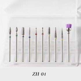 Set 10 Brocas Manicura ZH-04 - Alta Calidad