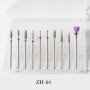 Set 10 Brocas Manicura ZH-04 - Alta Calidad