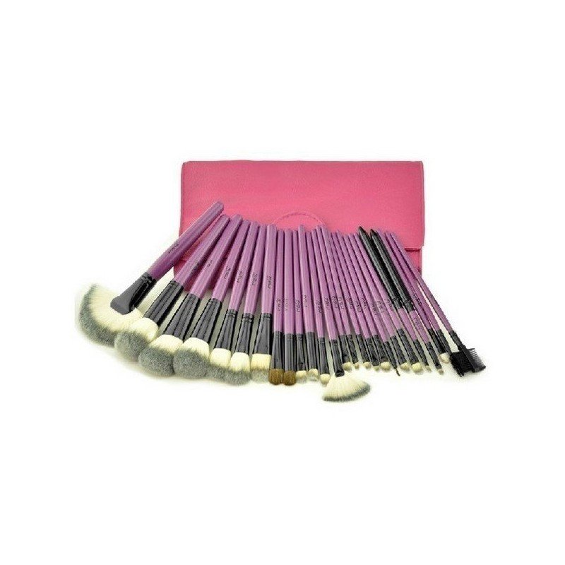 Set de 24 Brochas de Maquillaje con Pelo Natural de Cabra