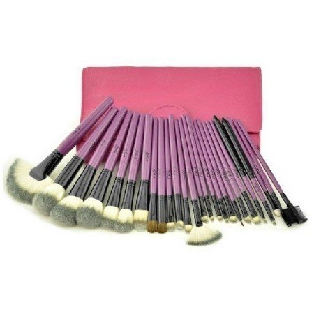 Set de 24 Brochas de Maquillaje con Pelo Natural de Cabra