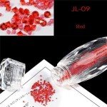 Tarro de Cristal Rojo con Facetas Brillantes