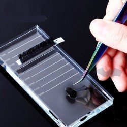 Cristal rectangular para pegamento de extensiones de pestañas
