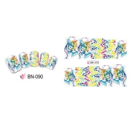 Pegatinas Al Agua 090 para Decoración de Uñas