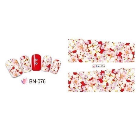 Decoración de uñas con stickers al agua FLOWERS 076