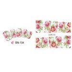 Flores Stickers Al Agua para Decoración de Uñas