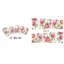 Flores Stickers Al Agua para Decoración de Uñas