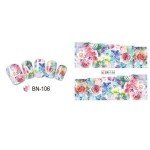 FLOWERS STICKERS AL AGUA - Decoración de Uñas