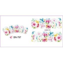 Pegatinas de Flores al Agua para Uñas - Modelo 797