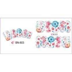 FLOWERS STICKERS AL AGUA - 803 para decoración de uñas