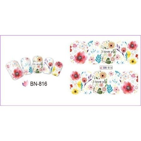 Flores Stickers al Agua - Decoración de Uñas Alta Calidad