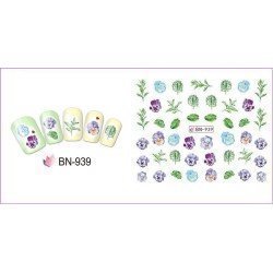 Stickers de Flores al Agua para Uñas