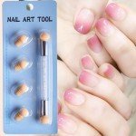 Pincel con Esponja y Esponjas de Recambio para Uñas