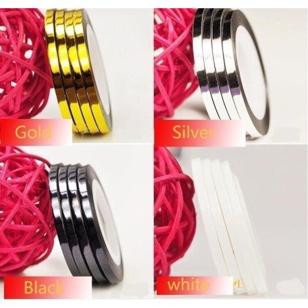 Cintillas Adhesivas Uñas 2mm para Diseños Creativos