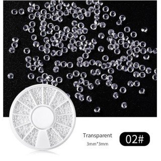 Rueda con mini diamantes en tono transparente