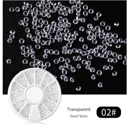 Rueda con mini diamantes en tono transparente