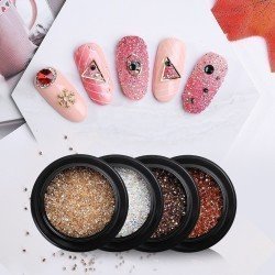 Mini diamantes para uñas de cristal brillo