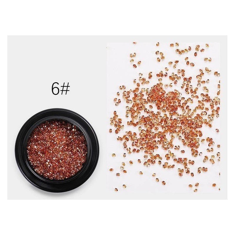 Mini diamantes para uñas de cristal brillo