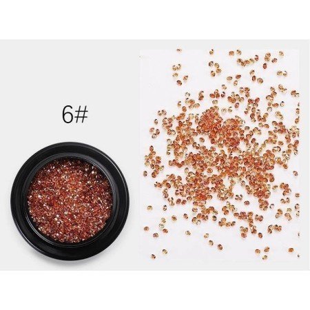Mini diamantes para uñas de cristal brillo