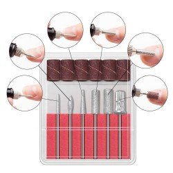 Torno Profesional Uñas Rosa con Accesorios
