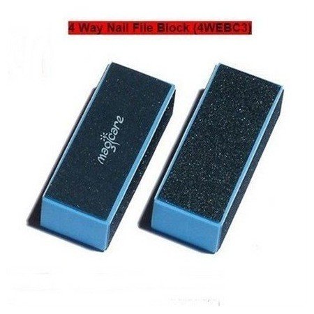 Taco pulidor negro de cuatro caras para uñas