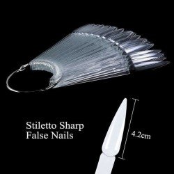 Expositor de uñas Stiletto 40 pcs - Transparente