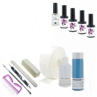 Kit de Esmalte Permanente sin Lámpara y Accesorios