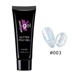 GLITTER POLY GEL 15g - Fácil aplicación y moldeado