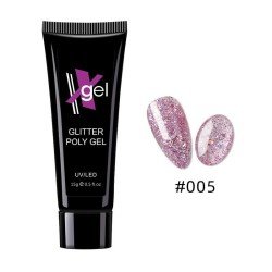 GLITTER POLY GEL 15g - 05, Acrílico y Gel