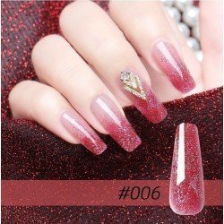 GLITTER POLY GEL 15g - 06 en aplicación